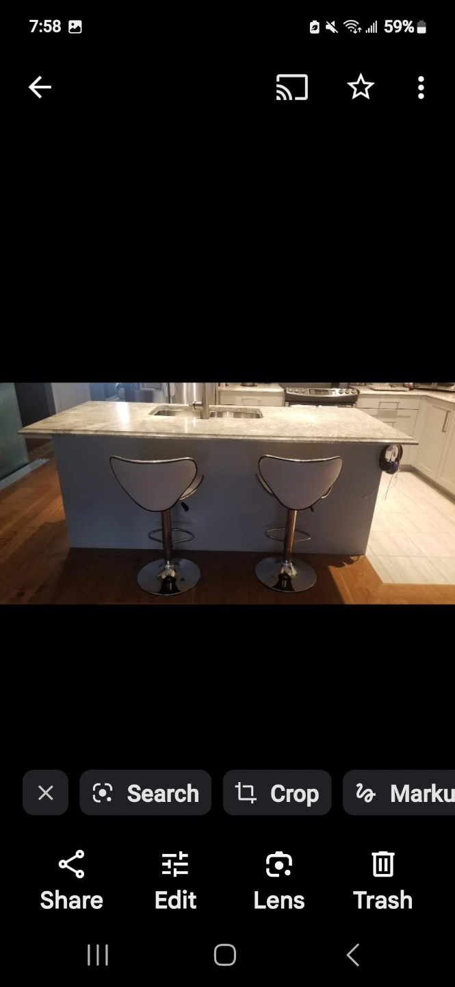 Set of Two White Faux Leather Bar Stools - photo 3
