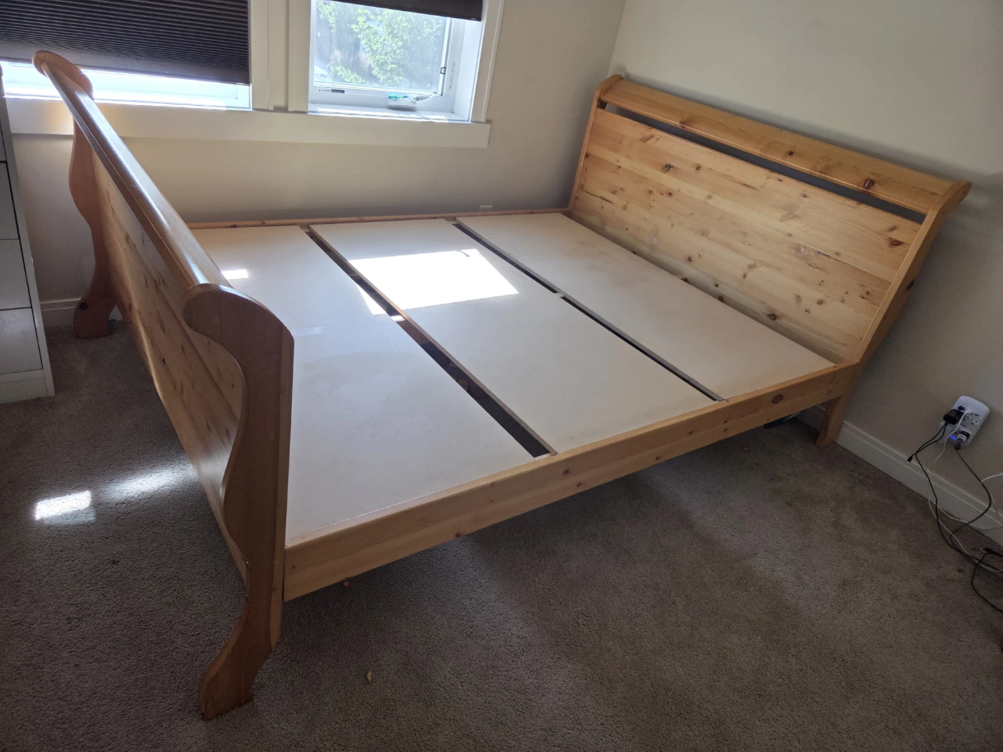 Queen sleigh bed frame