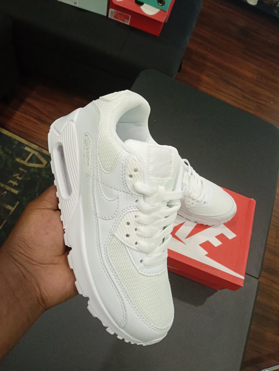Nike Air Max 90 Triple White women's size 8 - photo 5