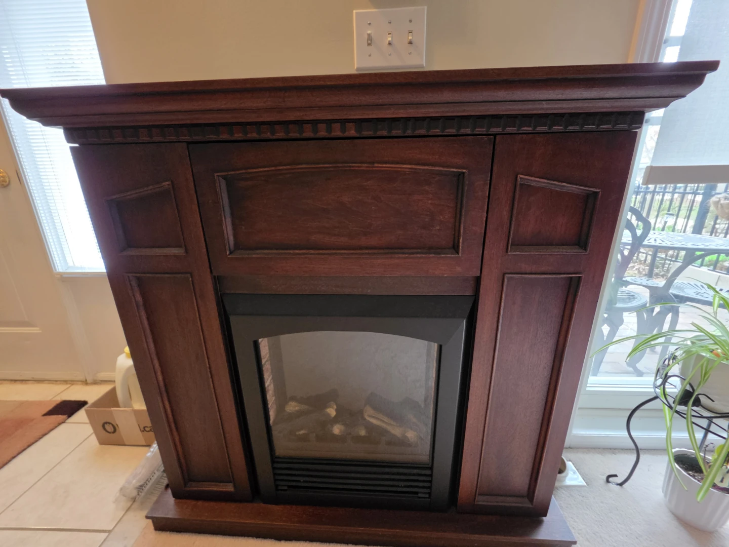 Electric Fireplace - Mahogany