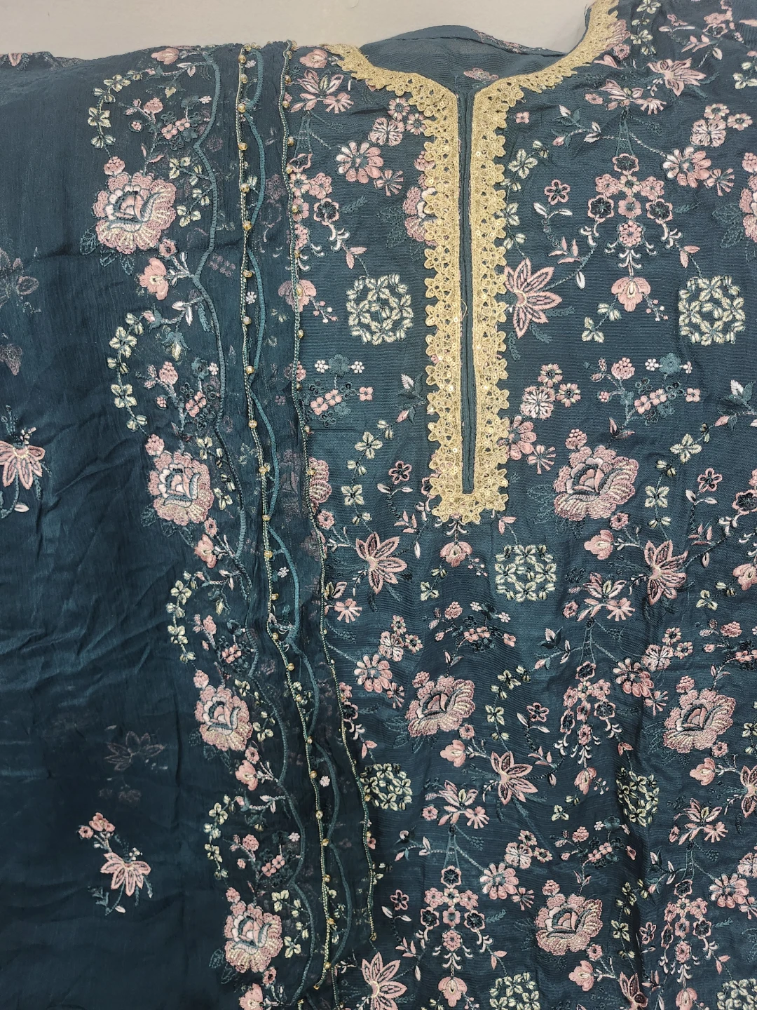 Embroidered Dark Green  suit - photo 3
