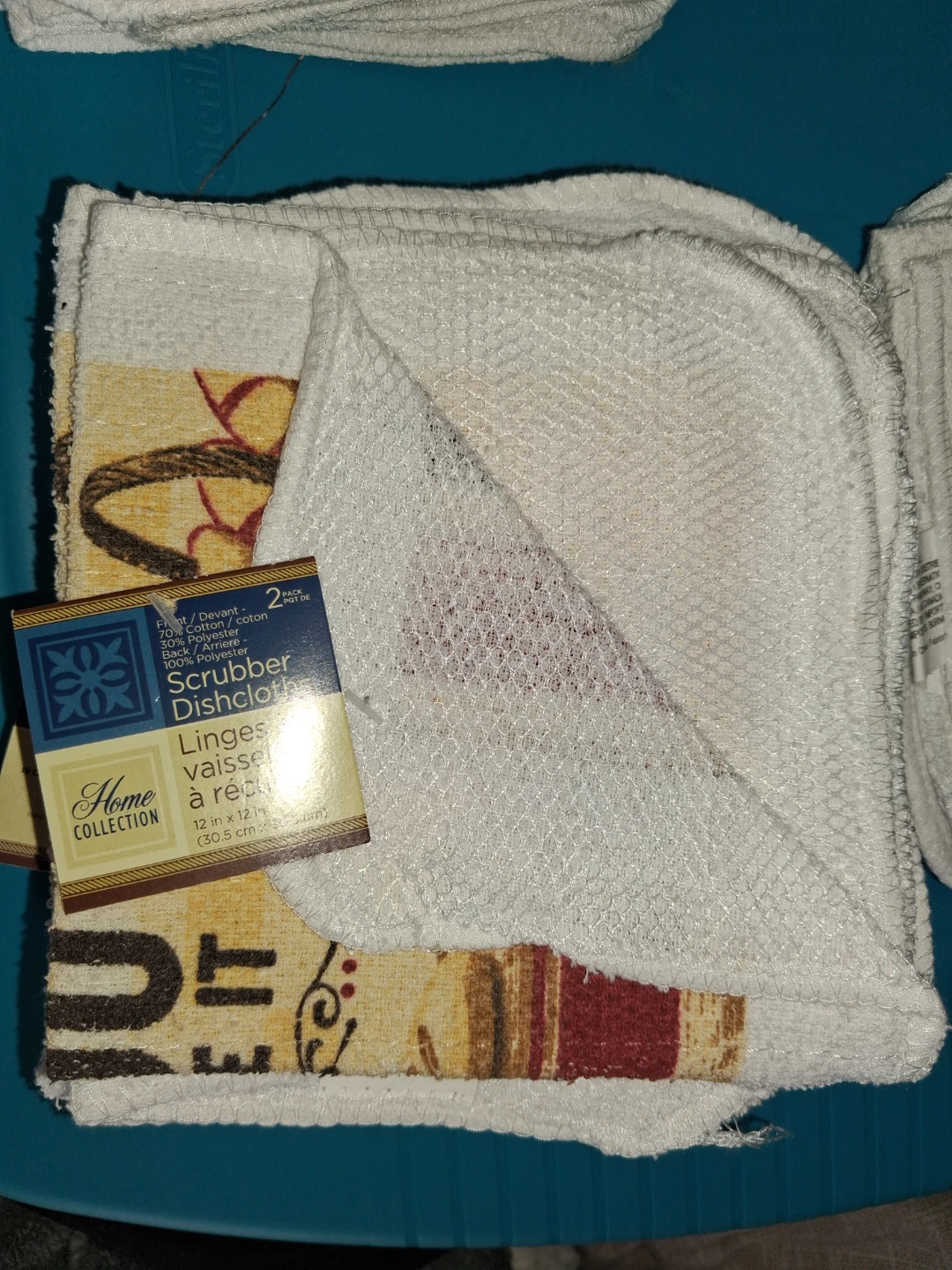2 Pack Home Collection Scrubber Dishcloths - photo 2