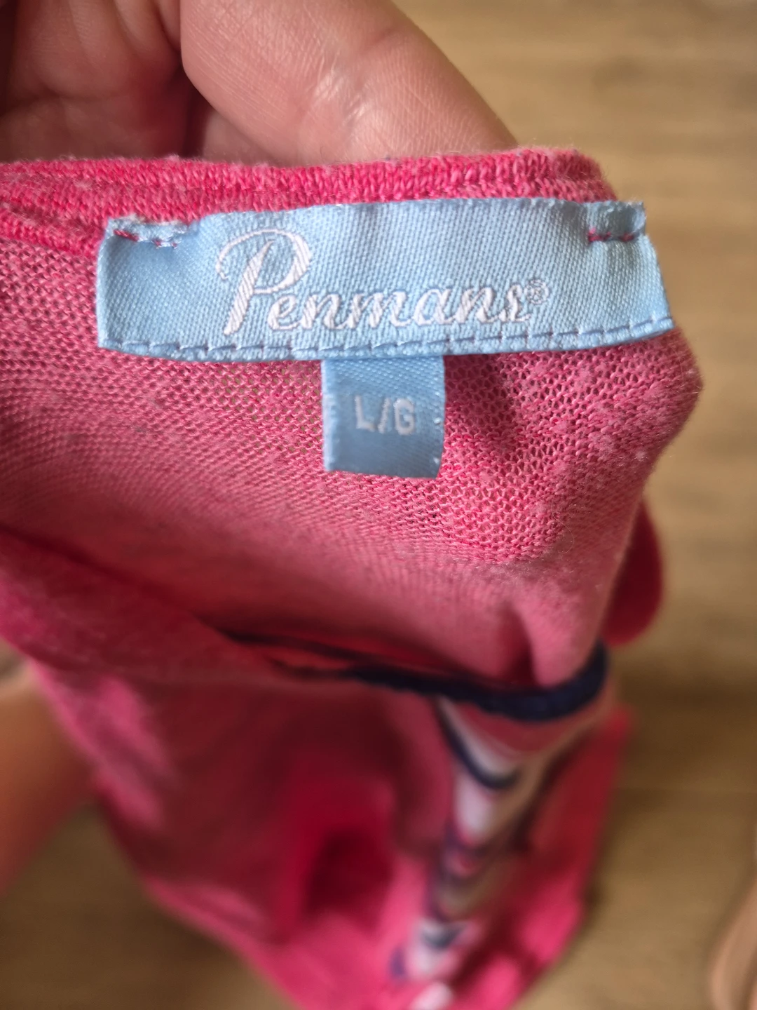 Penmans Pink Cardigan with Striped Insert - photo 2