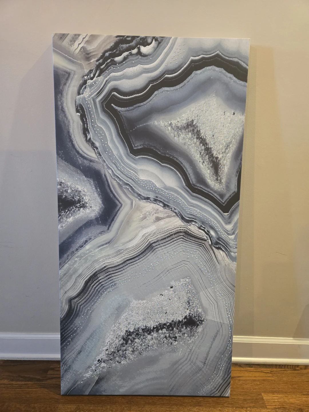 Large Grey Agate Wall Art Decor