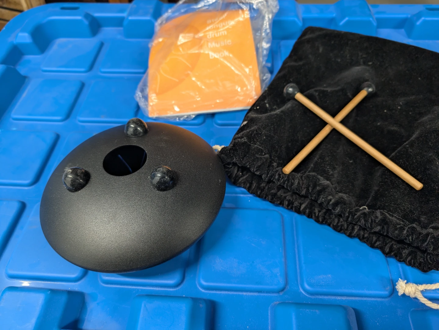 Small Black Steel Tongue Drum - photo 2