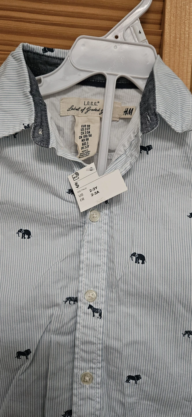 H&M L.O.G.G. Animal Print Shirt and Pants Set 🏈 - photo 2