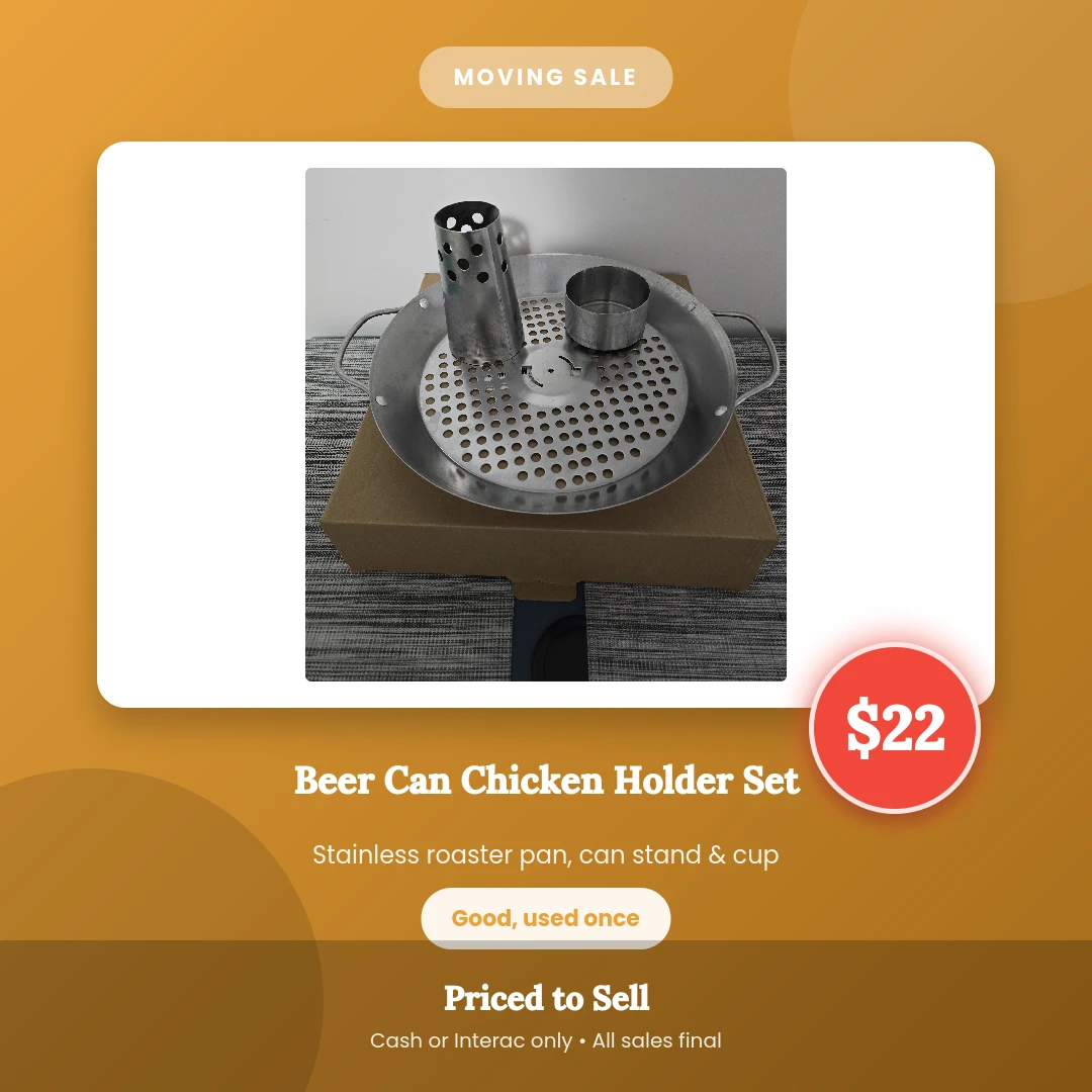 Beer Can Chicken Holder Set