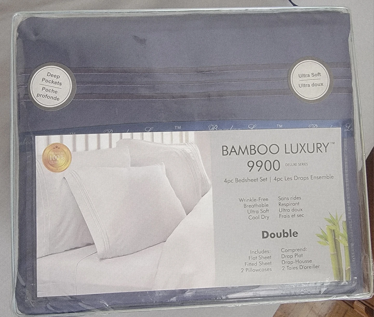 Bamboo Luxury 9900 Double Bed Sheet Set