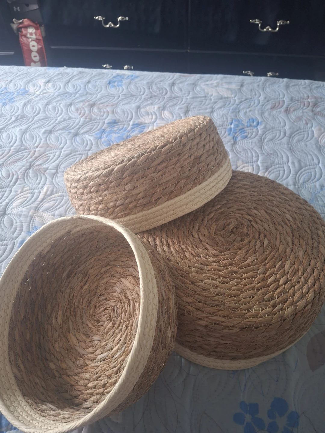 Set of 3 Woven Storage Baskets 🏈 - photo 3