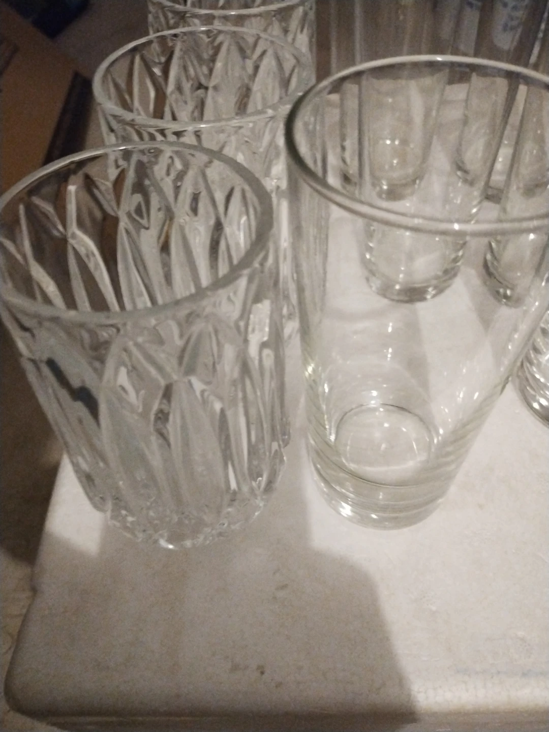 Set of 10 Glass Drinking Glasses