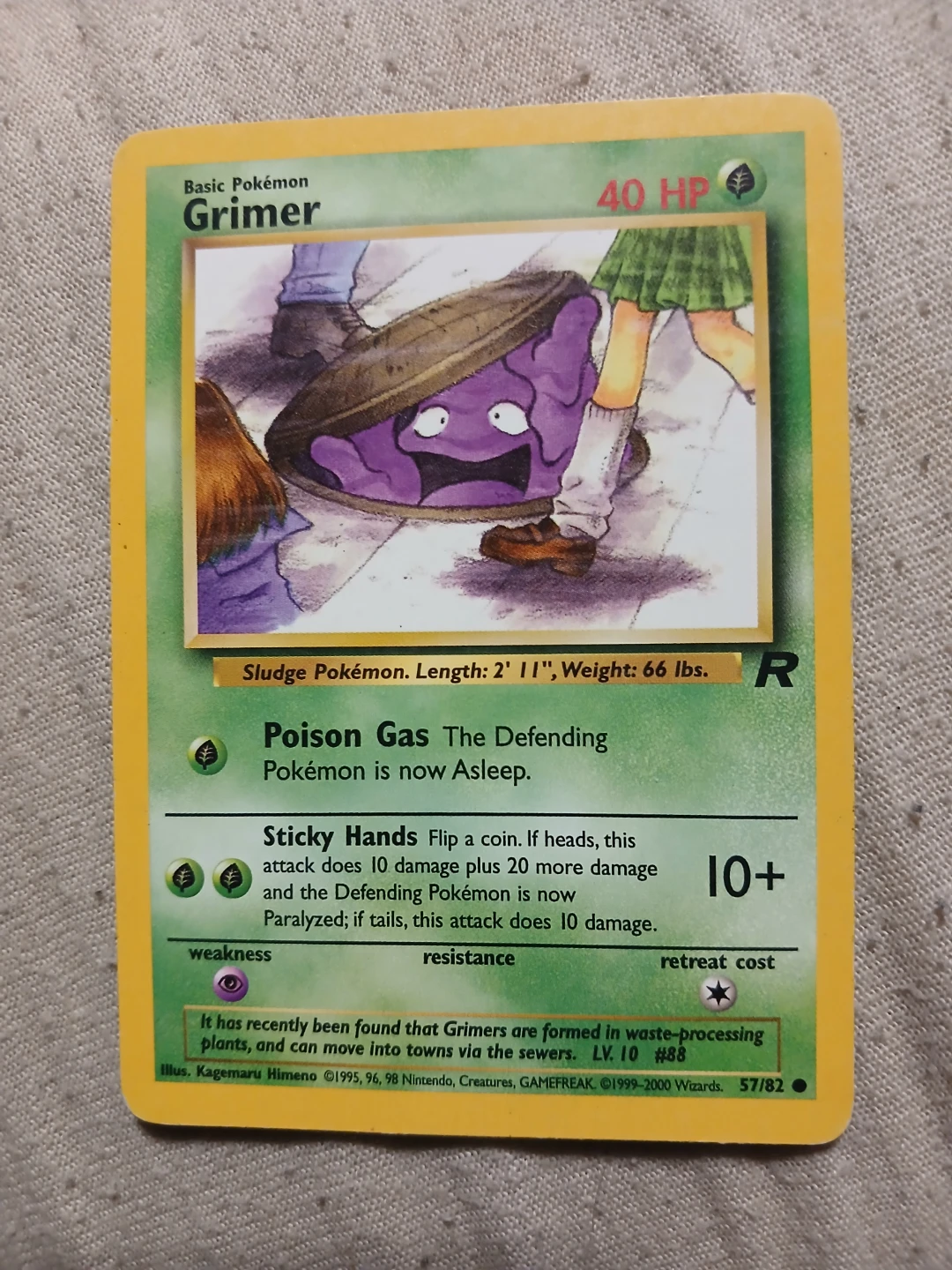 Grimer 57/82 1999-2000 Pokémon Card