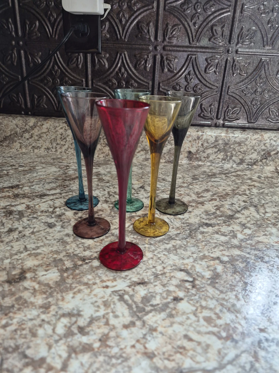 Set of 6 Multi-coloured Liqueur Glasses🏈 - photo 3