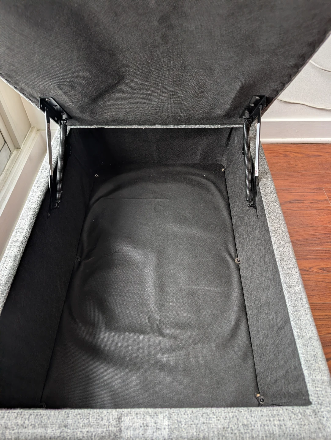 Leon duffield Grey ottoman with storage, 36 inch wide - photo 4