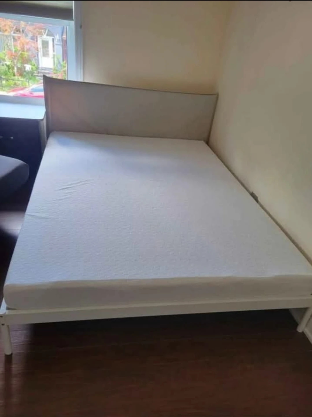 Queen mattress $70 bed frame $100 - photo 2