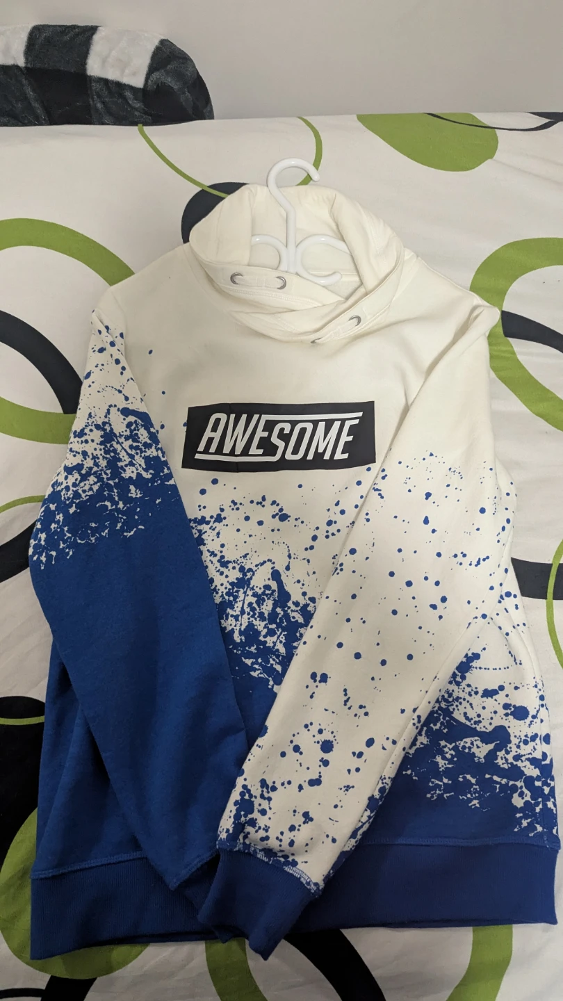 H&M AWESOME Splatter Print Hoodie