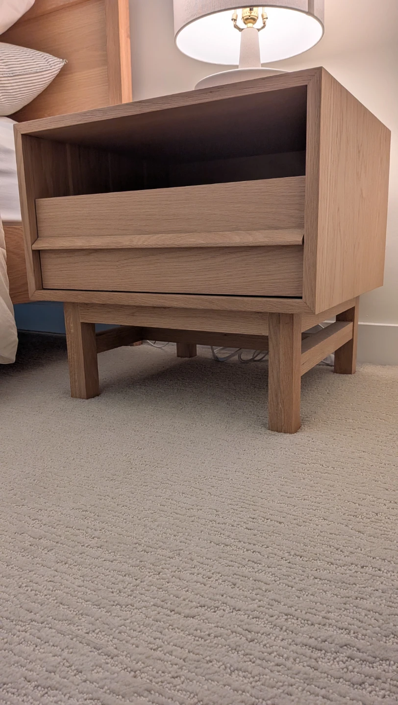 EQ3 oak nightstand with drawer - photo 2