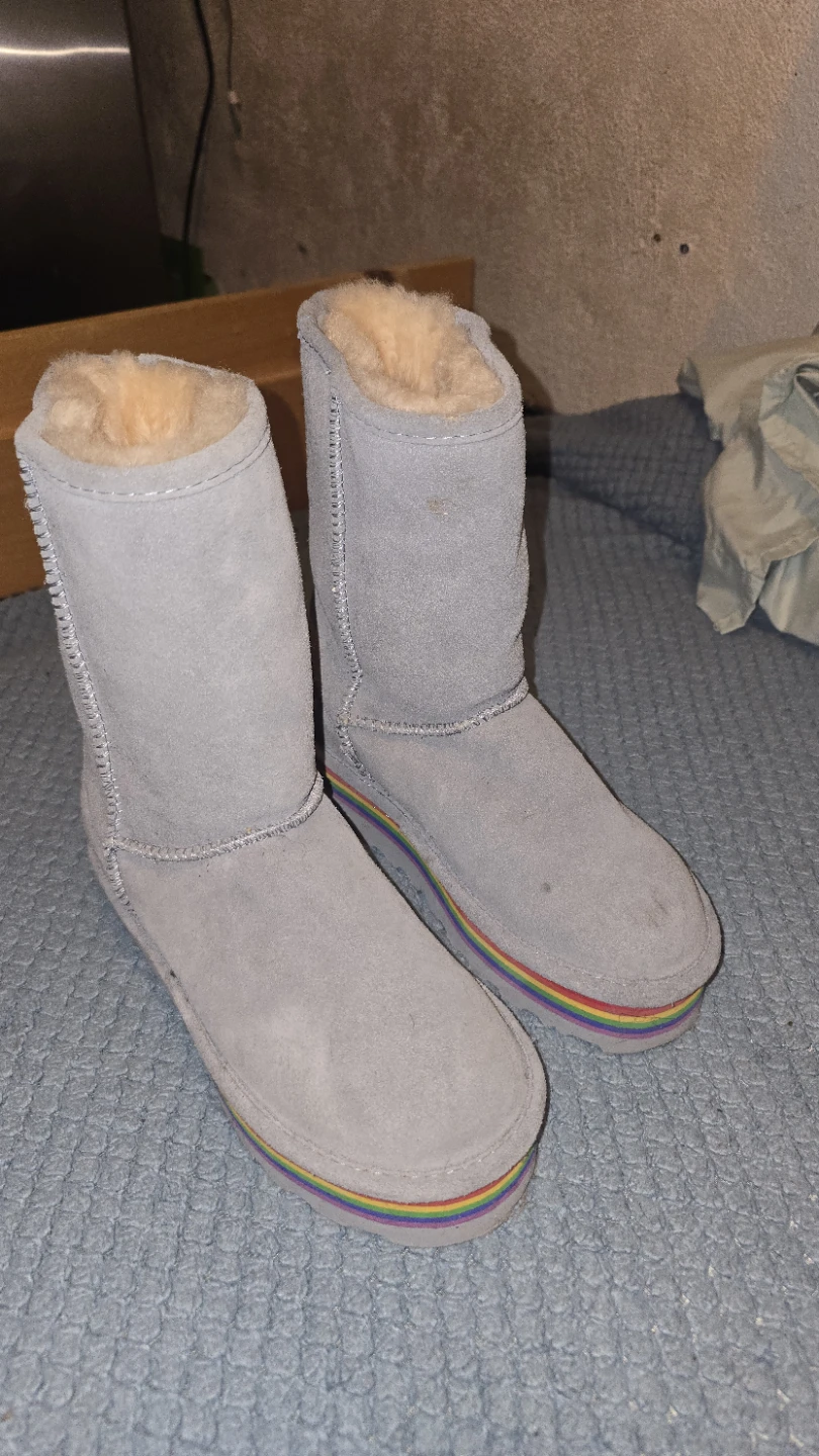 UGG Platform Boots with Rainbow Stripe