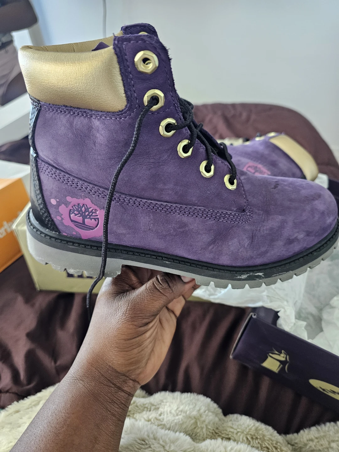 Timberland Purple Boots| Size 6 Junior