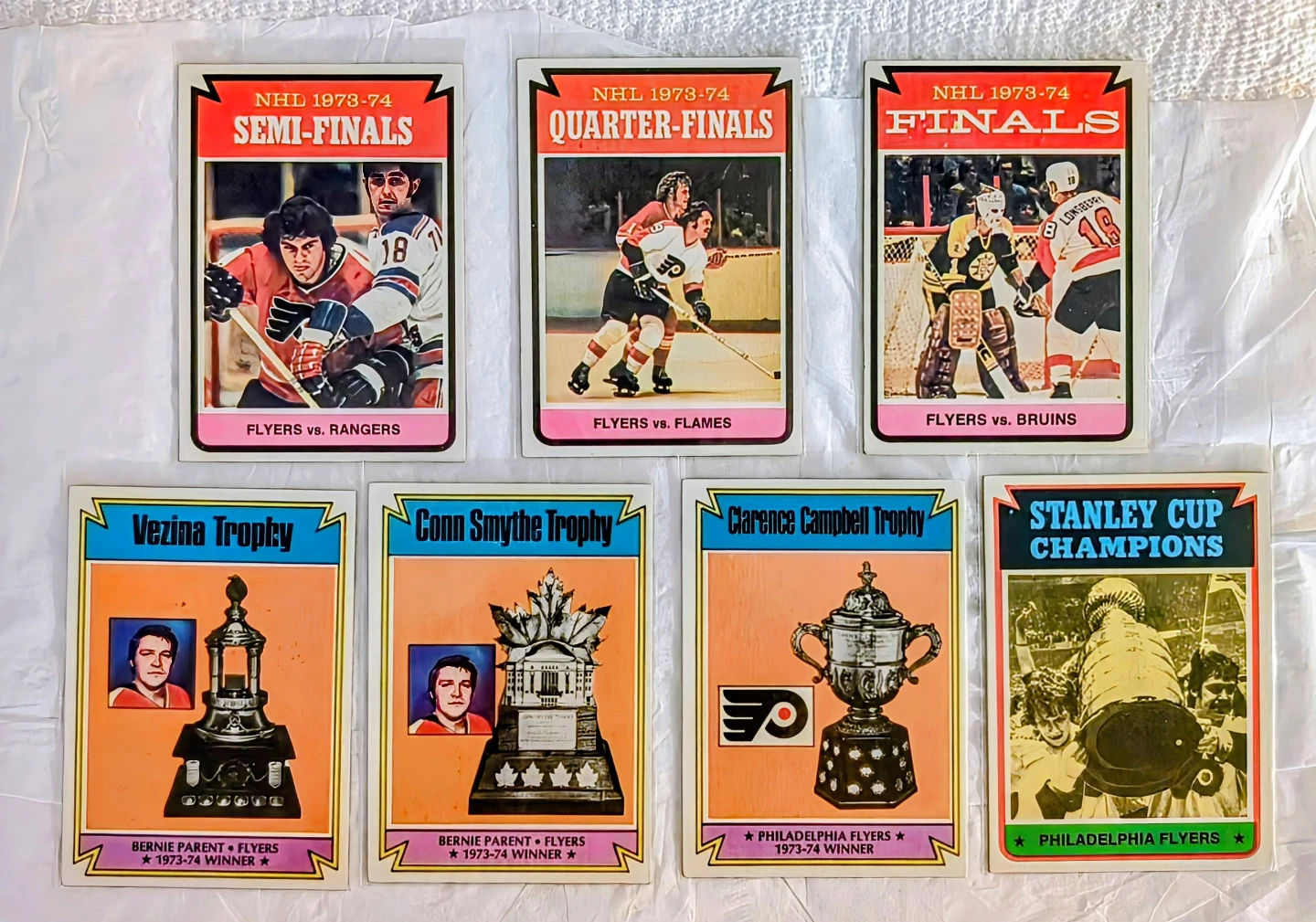 Vintage 1974 Topps NHL Hockey Cards Philadelphia Flyers
