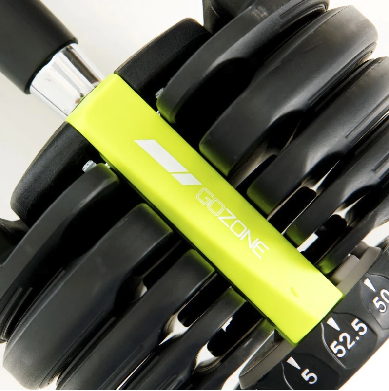 GoZone 10lb-52.5lb Single Adjustable Dumbbell – Black/Green - photo 3
