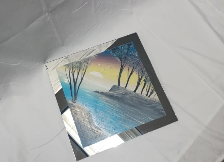 Vintage Framed Winter Landscape Mirror / Wall Art - photo 3