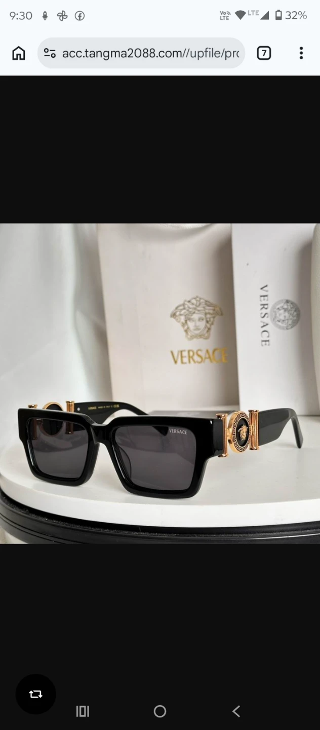 Versace Sunglasses Black and Gold unisex