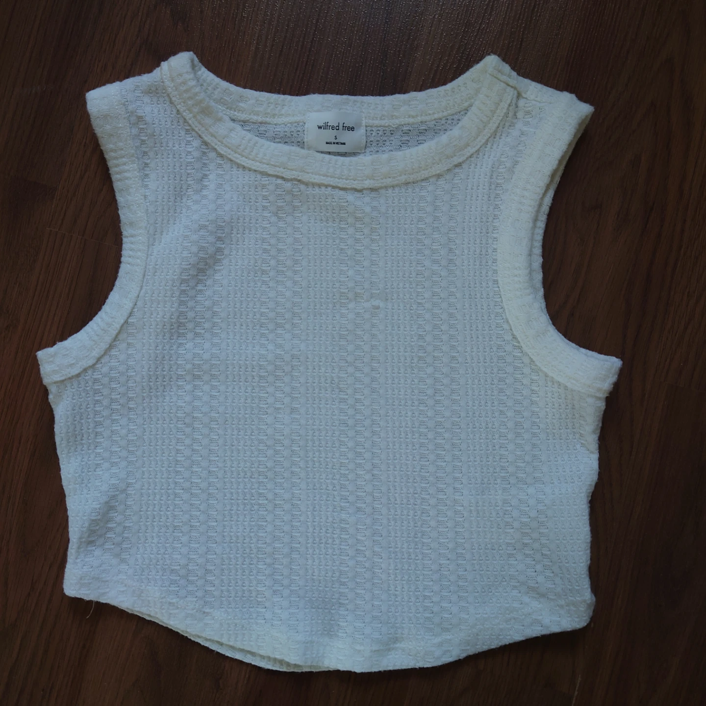 Wilfred Free Waffle Knit Crop Top