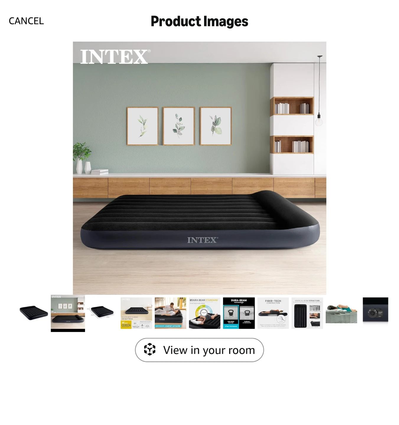 Intex Queen Pillow Rest Classic Air Mattress - photo 2