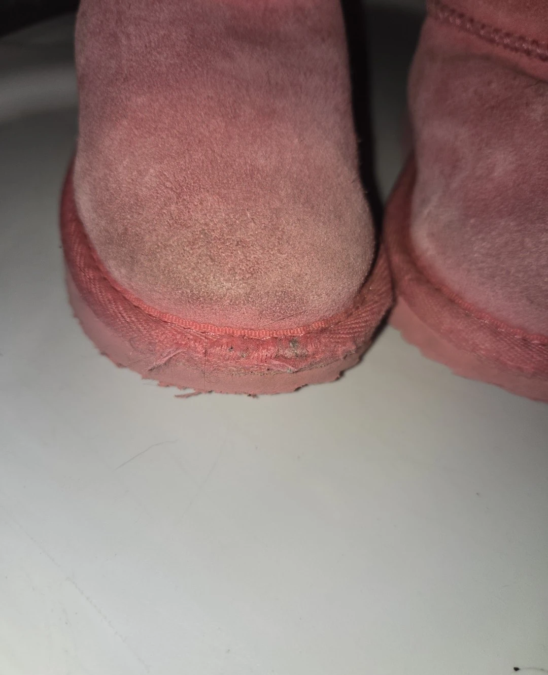 Authentic UGG Classic Fluff Bow Mini Pink Suede Boots - 7 kids - photo 4