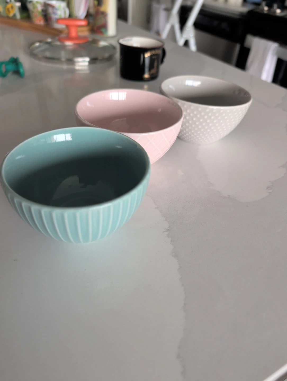 Set of 3 Textured Ceramic Bowls - photo 2