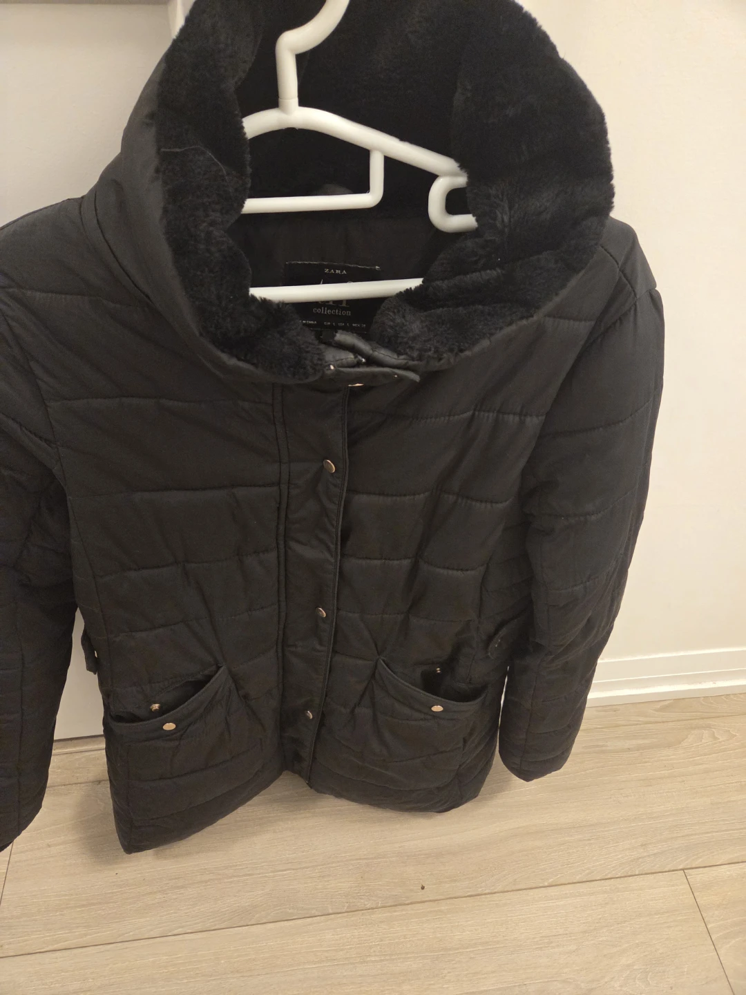 Zara TRF Collection Black Quilted Jacket