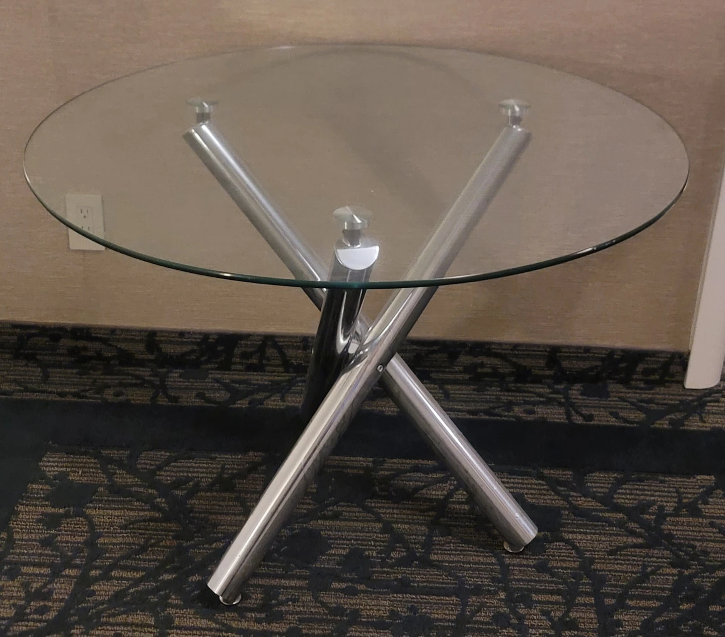 Round Glass Side Table