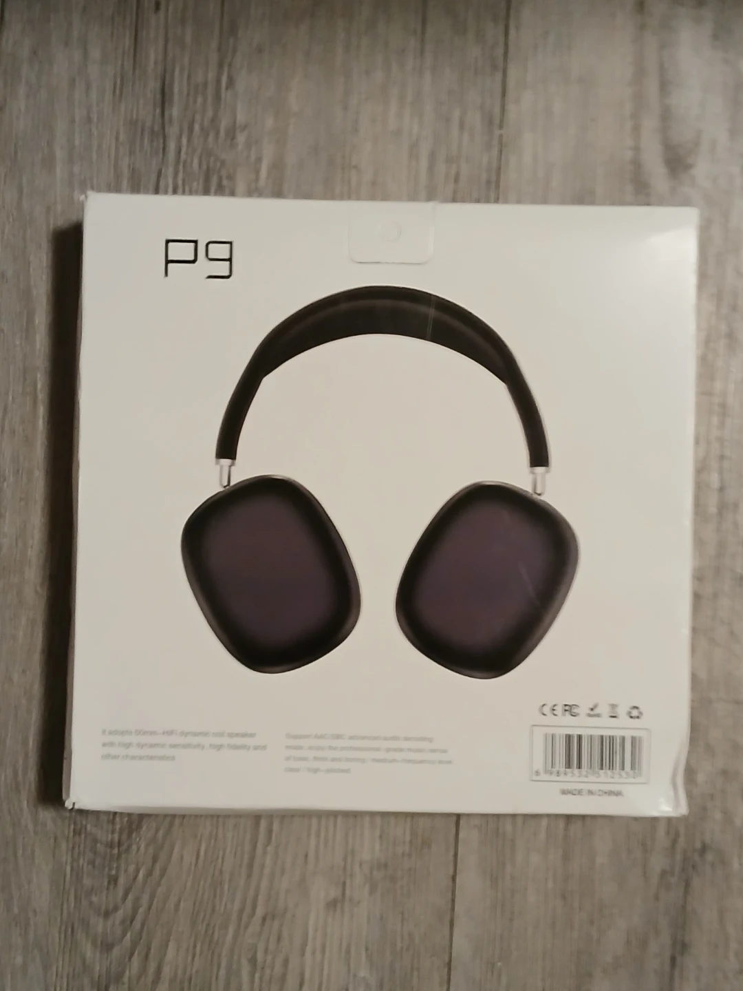 Black P9 Wireless Over-Ear Headphones - photo 2