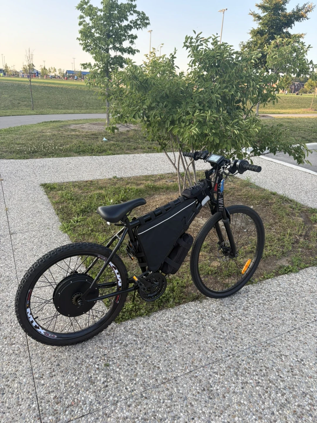 Black Electric Mountain Bike - photo 2