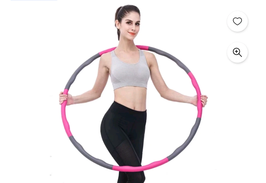 Pink and Grey Weighted Fitness Hula Hoop