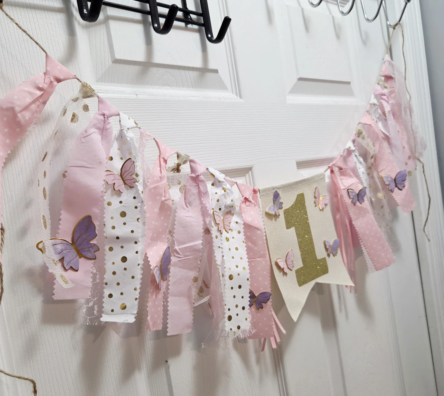 First birthday butterfly high chair banner - photo 3