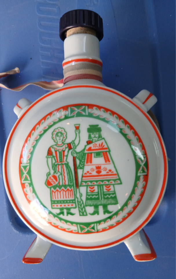 Vintage Cegledi Barack Palinka Ceramic Bottle - photo 3