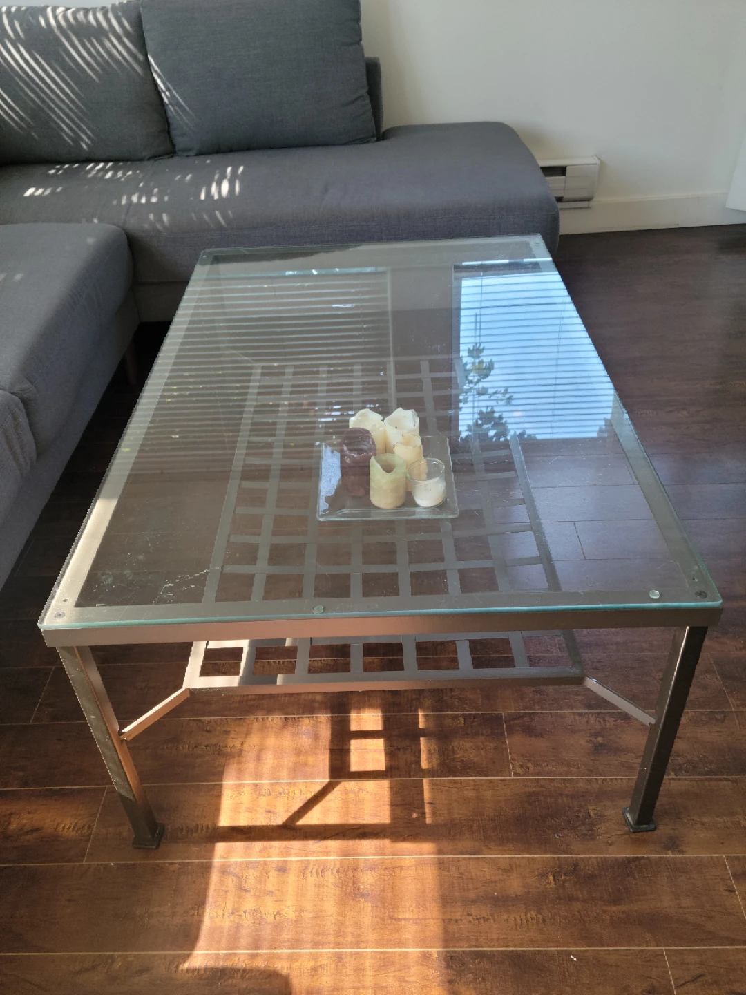 Metal and Glass Coffee Table - photo 3
