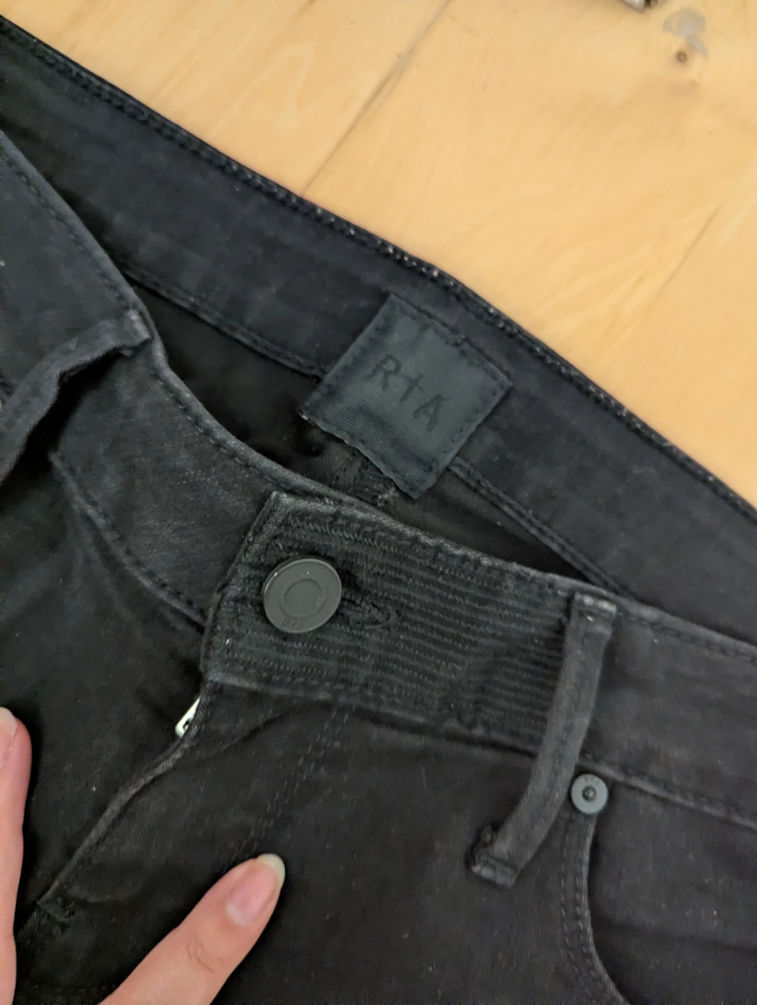 RtA Black Distressed Denim Jeans - photo 2