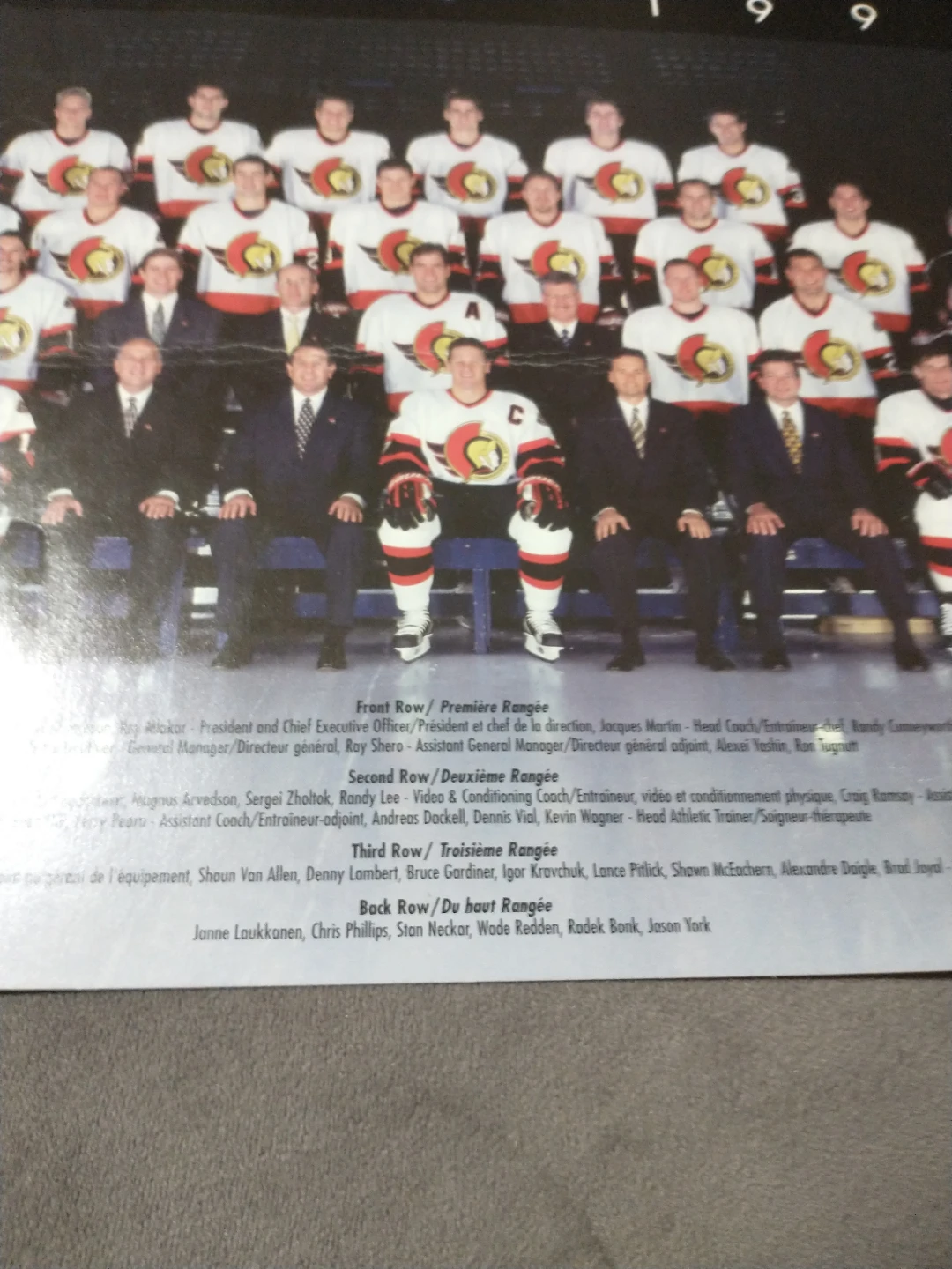 Ottawa Senators 1997-1998 Team Picture 8 1/2 x 11" - photo 3
