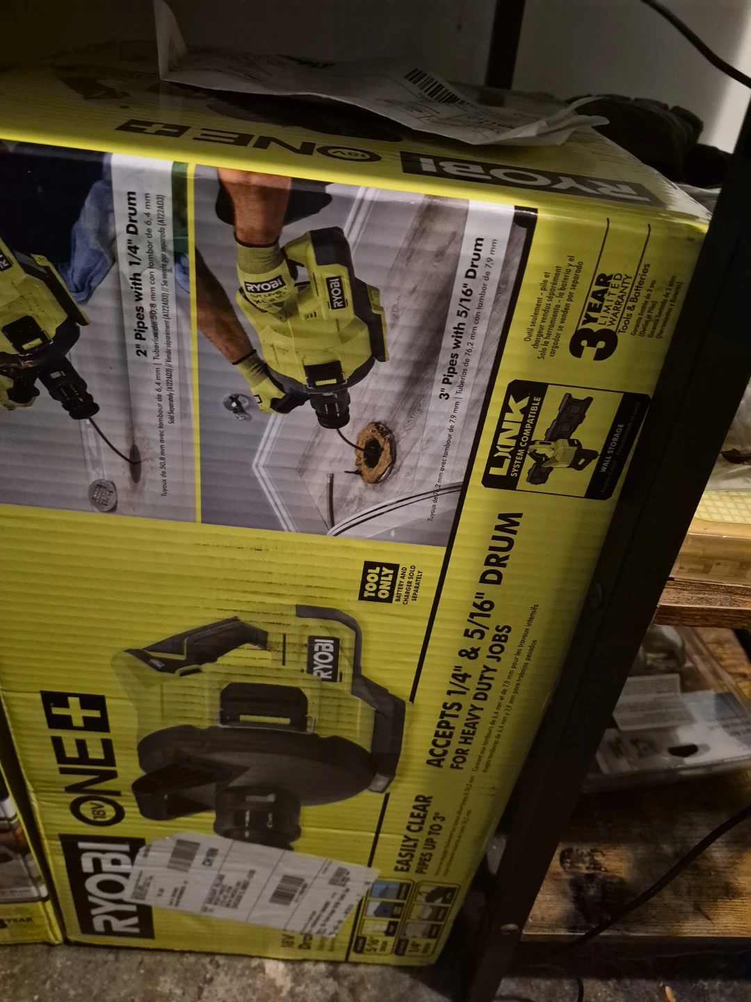 Ryobi 18V ONE+ Drain Auger (Tool Only)