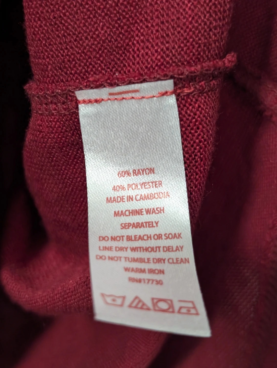 Lavon Burgundy Long Sleeve Shirt - photo 3