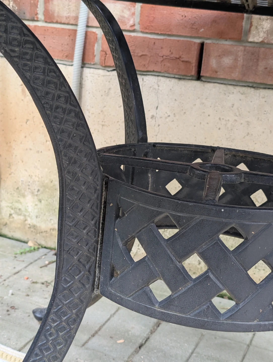 Black Metal Patio Dining Table - photo 3