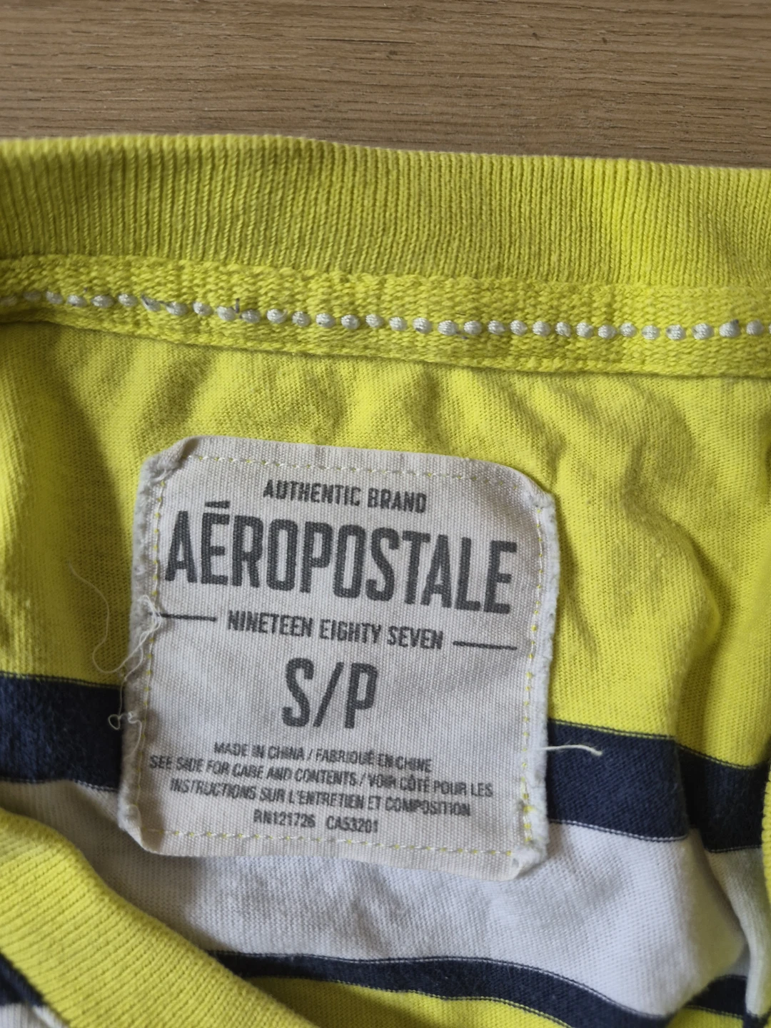Size S Aeropostale Striped V-Neck T-Shirt tshirt - photo 2