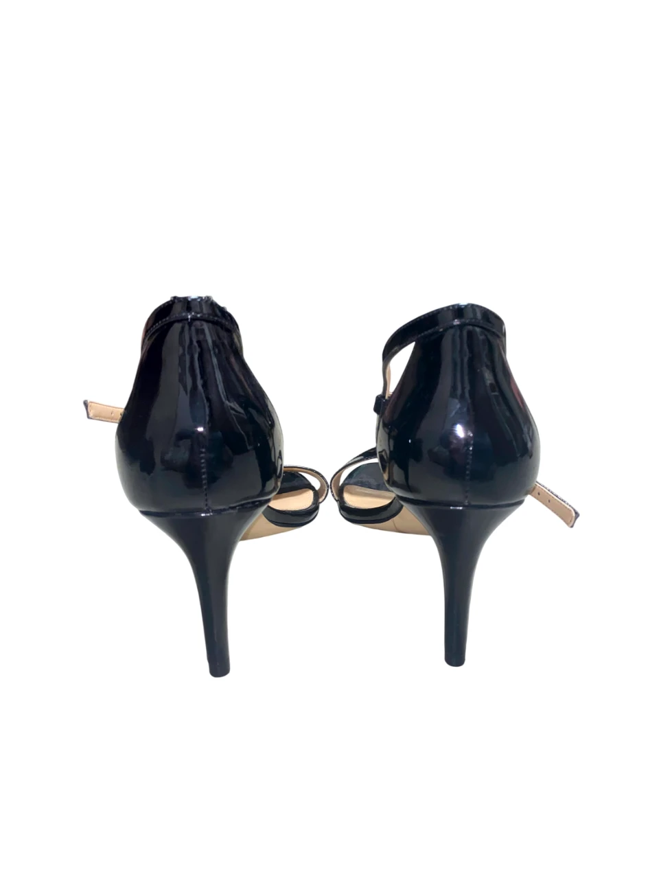 Women’s Michael Kors Black Patent Leather Ankle Strap Heels - photo 3