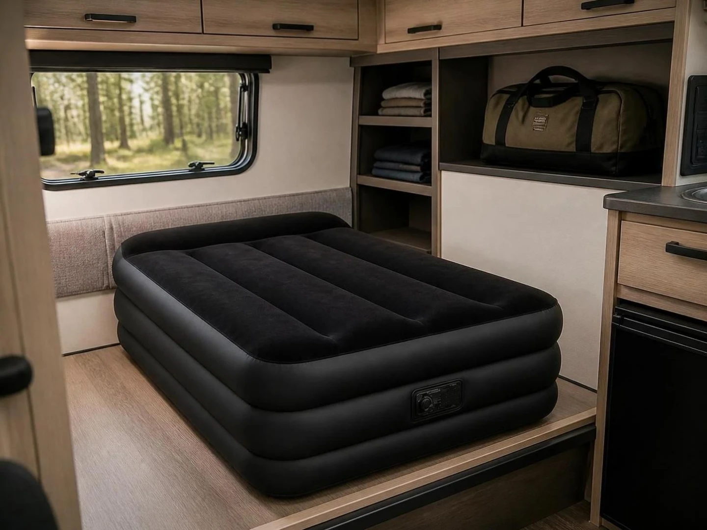 Outbound Twin Double-High Air Mattress w/ Built-In Pump & Pillow - photo 4