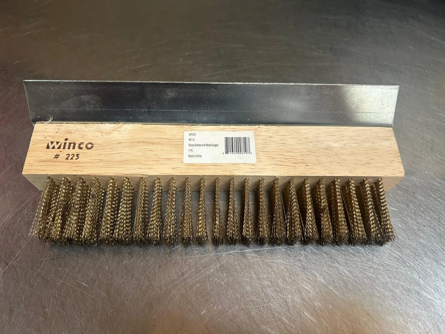 Winco BR-10 Grill Brush with Scraper