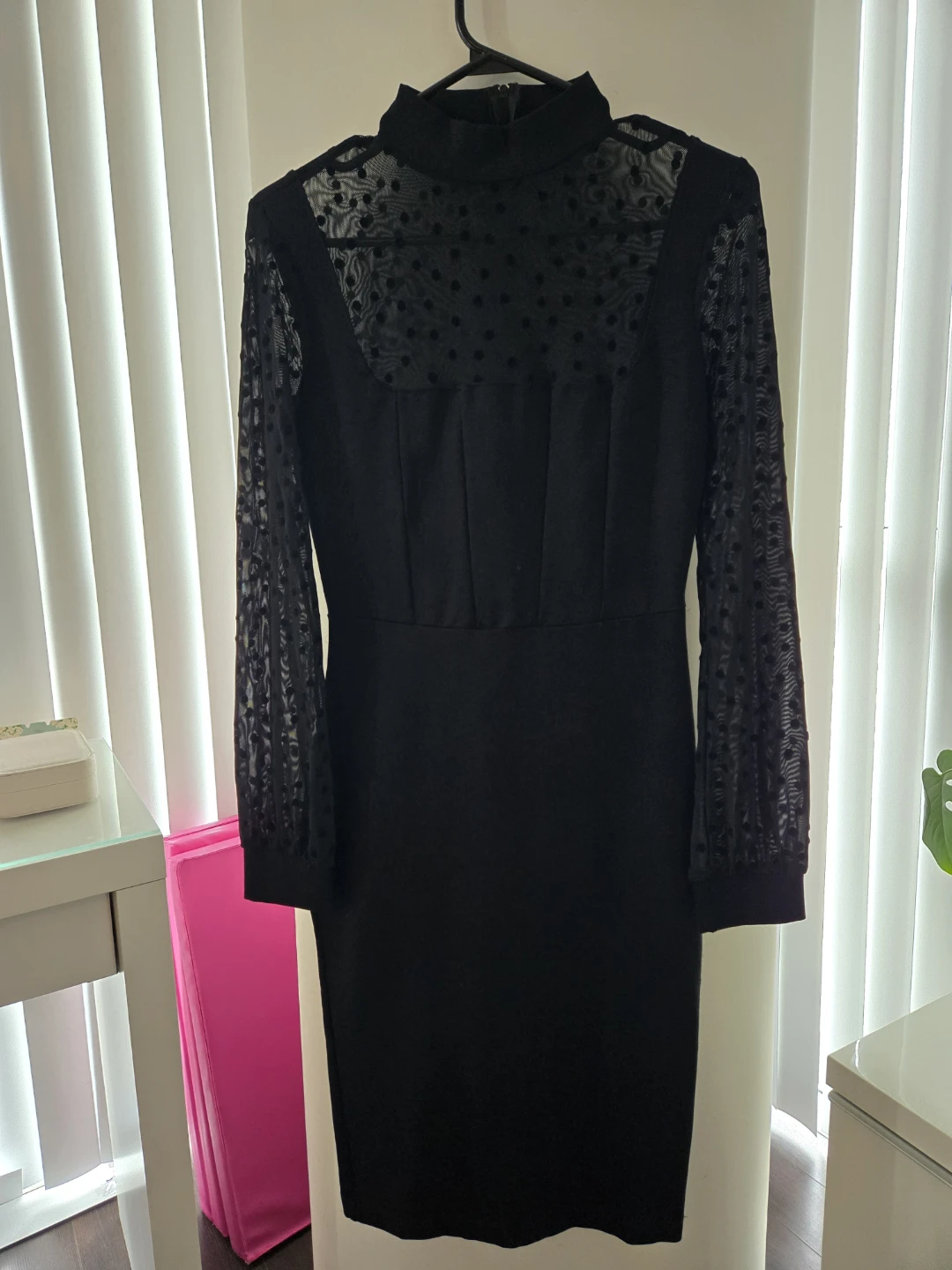 Fashion Nova Black Polka Dot Mesh Dress - photo 2