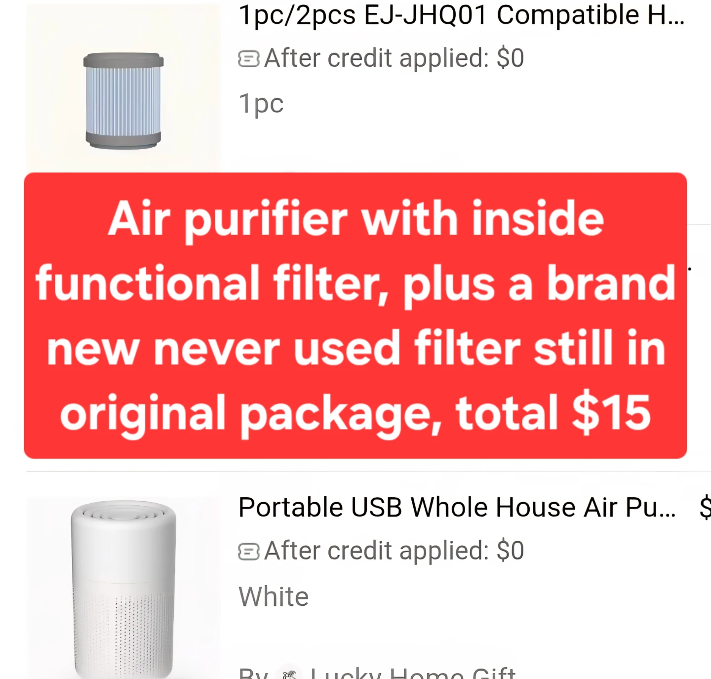 Air Purifier with new Replacement Filter
