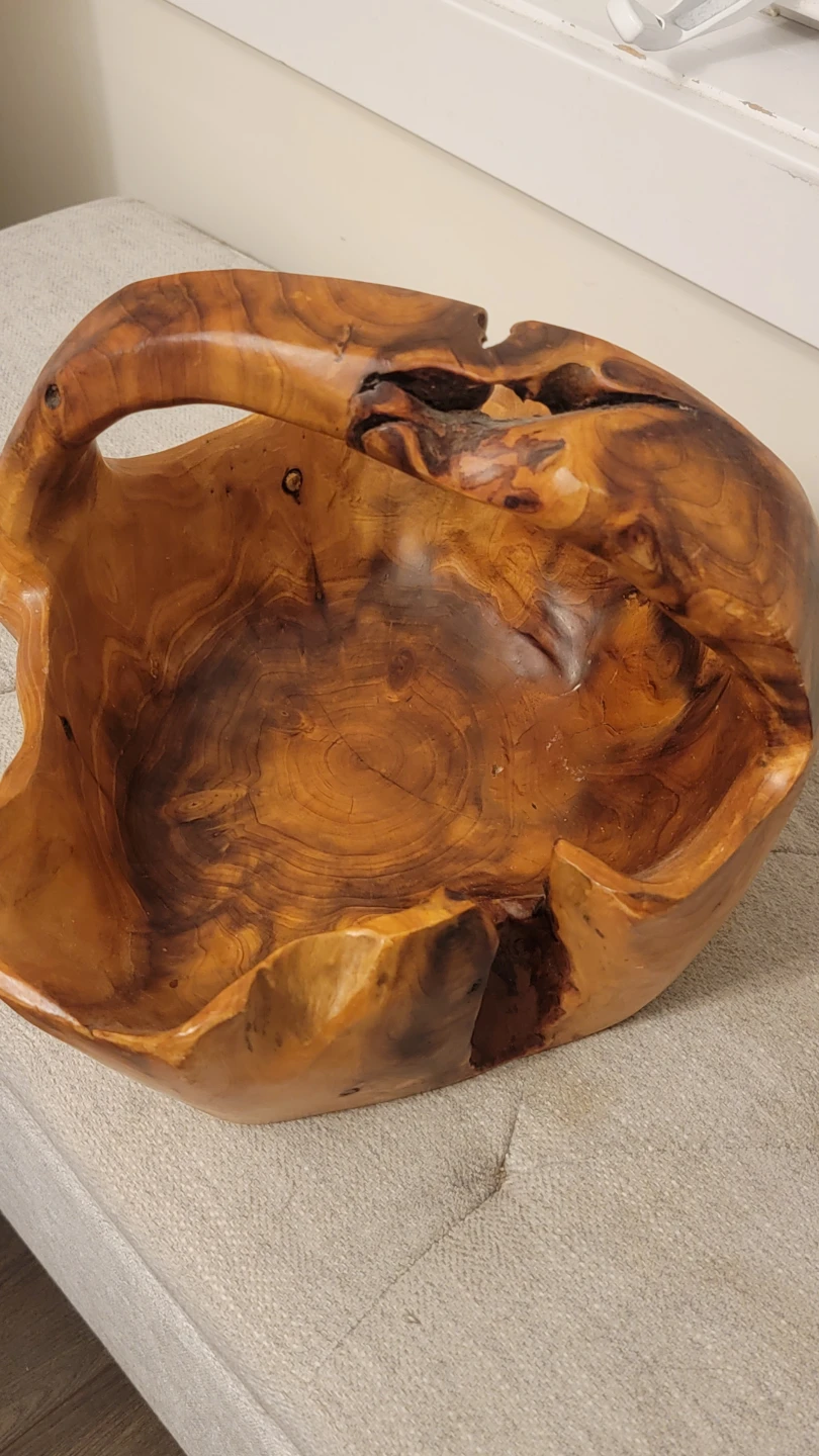 Live Edge Natural Wood Root Bowl